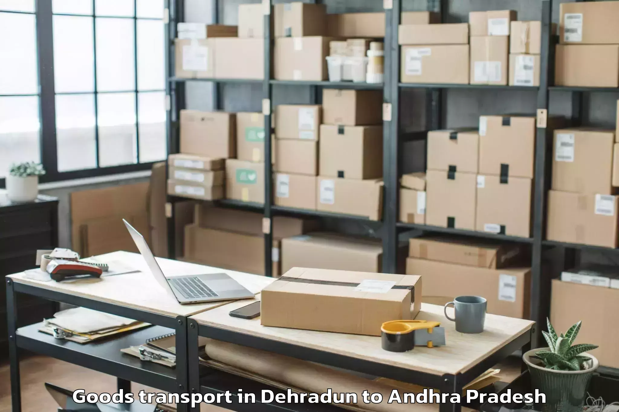 Expert Dehradun to Kirlampudi Goods Transport